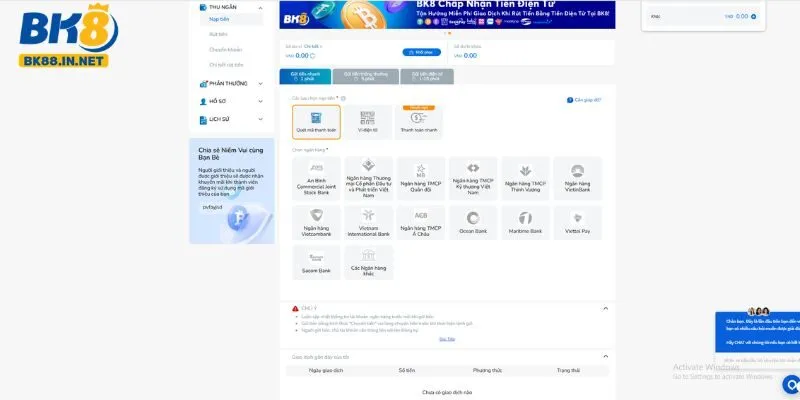 Nạp tiền BK8 đa phương thức